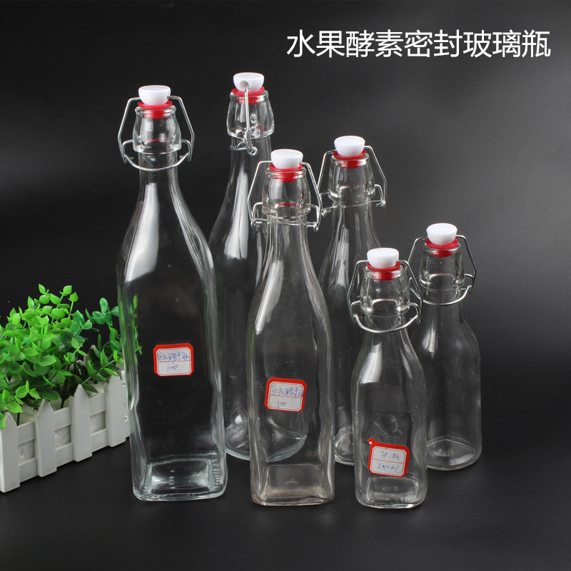 卡扣圆形方形玻璃瓶
