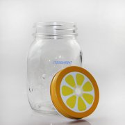【梅森瓶】厂家直销公鸡杯饮料杯梅森瓶发光玻璃把手杯耐热罐头玻璃瓶批发