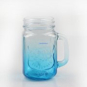 【渐变色梅森杯】批发定制创意渐变星星梅森瓶透明饮料玻璃杯带盖吸管大容量