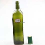 【绿色方形山茶油瓶】方形橄榄油玻璃瓶 山茶油瓶 圆形玻璃油瓶 异形橄榄油瓶
