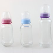 【耐高温玻璃奶瓶 双层玻璃奶瓶】新生婴儿宽口径玻璃奶瓶 玻璃奶瓶带手柄吸