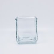 【350g/320ml】方形蜡烛台玻璃 玻璃方形玻璃瓶 大口玻璃带盖子